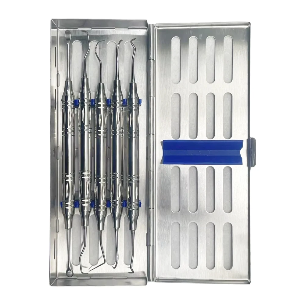 5-in-1 Professionelles Zahnpflege-Set für Hunde & Katzen - Edelstahl-Zahnsteinentferner, Sonde mit Sterilisationsbehälter – Detail 3
