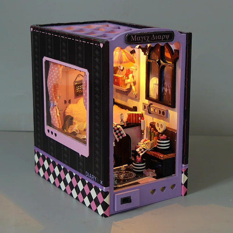 مجموعة Thechanted Fairy Book Nook DIY: قم ببناء نموذج مذكرات الساحرة الصغيرة ثلاثية الأبعاد الخاصة بك - هدية عيد ميلاد فريدة من نوعها