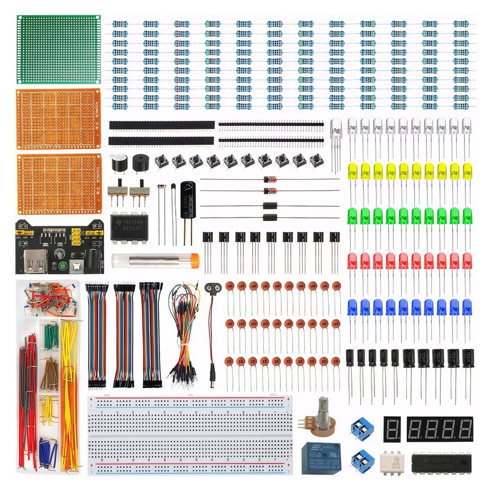 Arduino Electronics Fun Kit with Breadboard and Power Supply