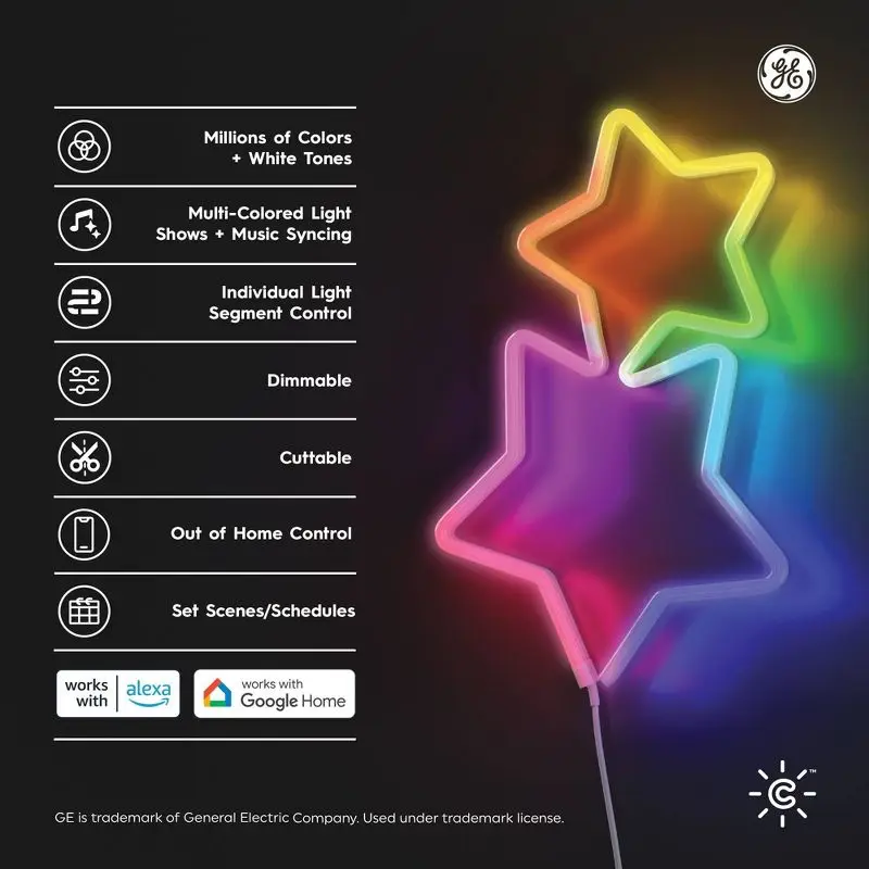 16ft Smart Neon LED Strip Lights Bendable WiFi App Control Music Sync Alexa Google Home Compatible for Party Gaming Room Decor