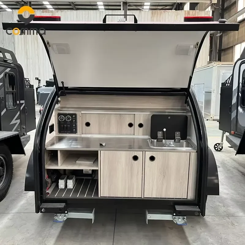 Cheap High Quality Small Travel Teardrop Trailer for Off Road Camping for Cars Remolque de Voitures Goccia Remorque