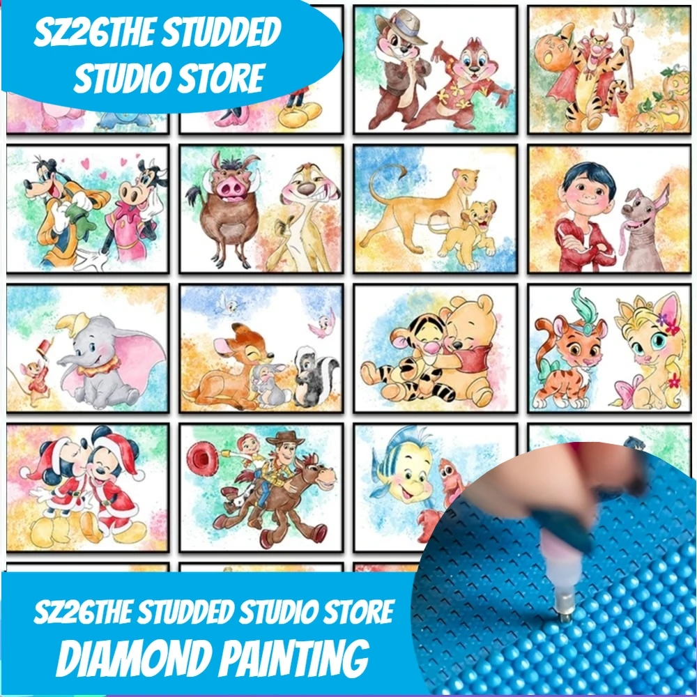 Pintura de Diamantes DIY con Tachuelas Sz26, Halloween, Navidad, Disney, Mickey Mouse, Dumbo, Regalo, Arte, Mosaico Completo, Punto de Cruz