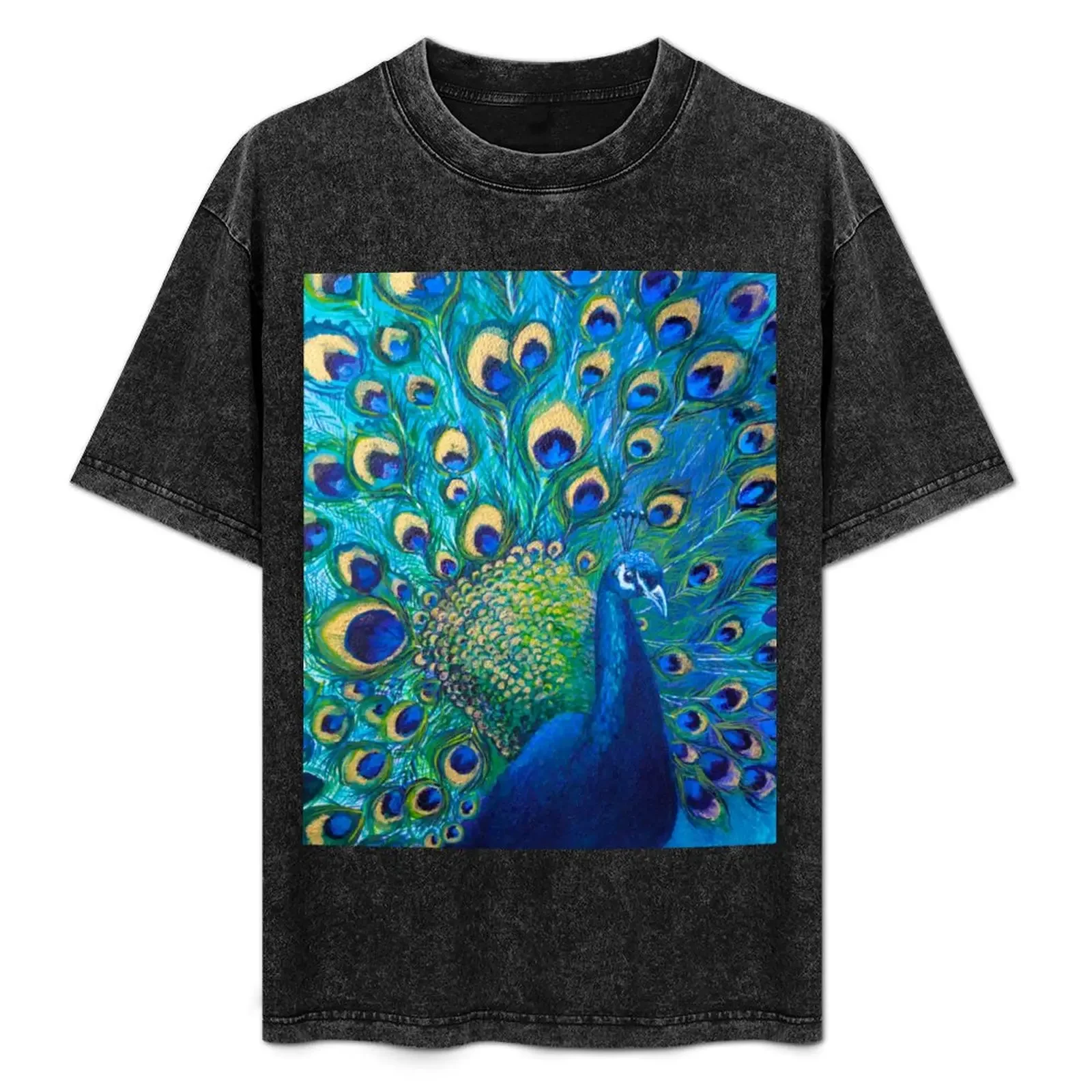 

Full Glory Peacock T-Shirt Stylish Graphic Short Sleeve Top