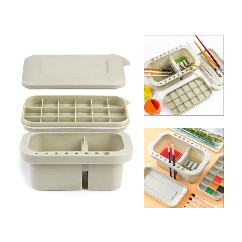 Paint Brush Cleaner Kit Brush Palette Paint Brush Organizers And Storage Box for Acrylic Watercolor Paint Multi-purpose