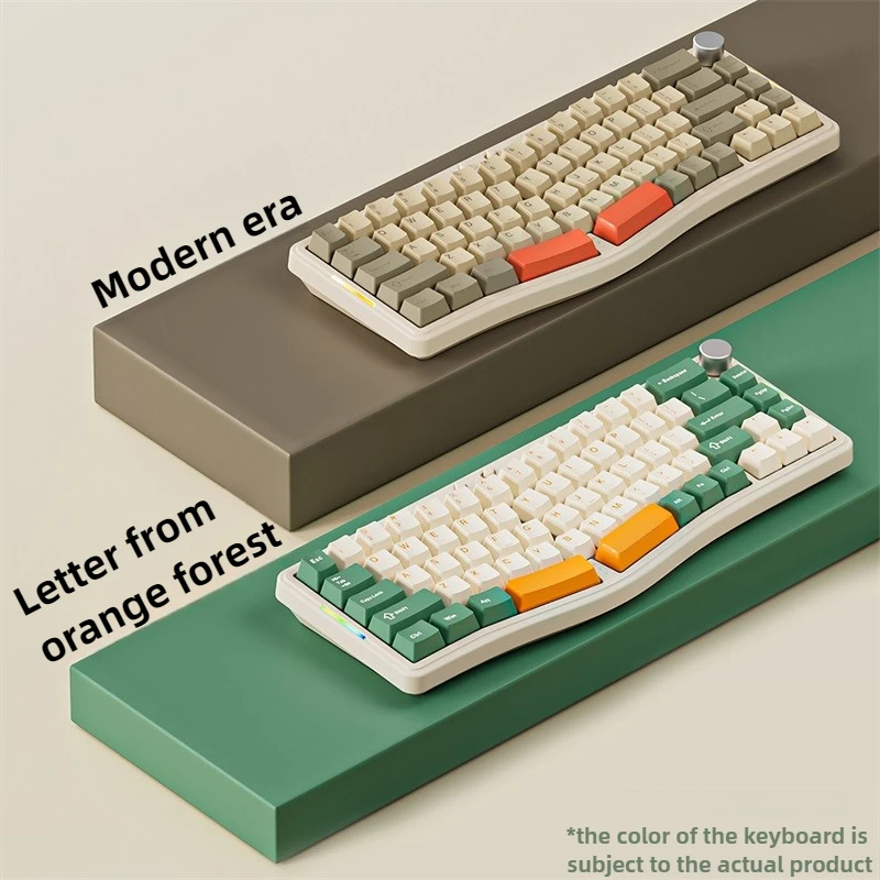 [Hot Sale] 68-Key Pro Mechanical Keyboard Sea Salt Switch Ergonomic 3-Mode Gasket Mount VIA Custom Complete/Kit