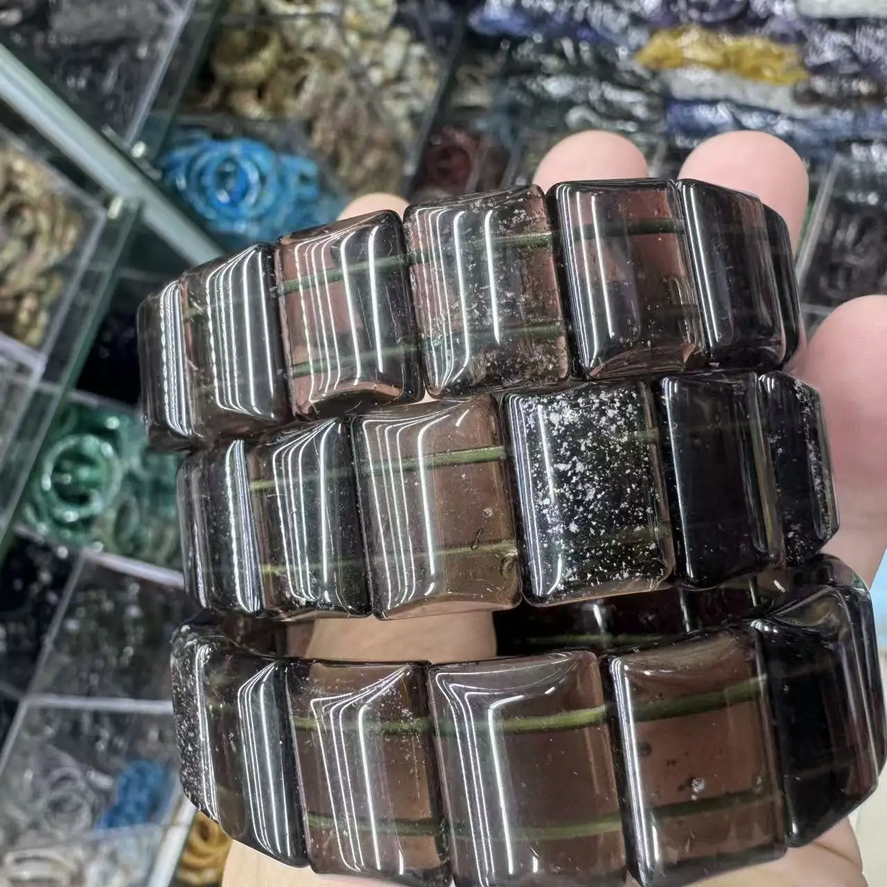 

Sirius Meteorite Stone Beads Bracelet Natural Gemstone Jewelry Bangle For Women For Men For Gfit Wholesale !