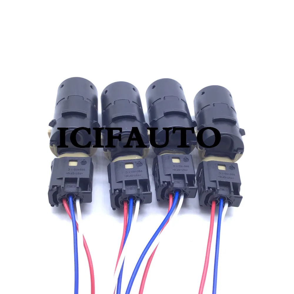 

4 X Pdc Parking Sensor+Connector for Peugeot 1007 307 807 Expert III, Partner 659095, 602775, 9653139777, 9643326380, 9649186580