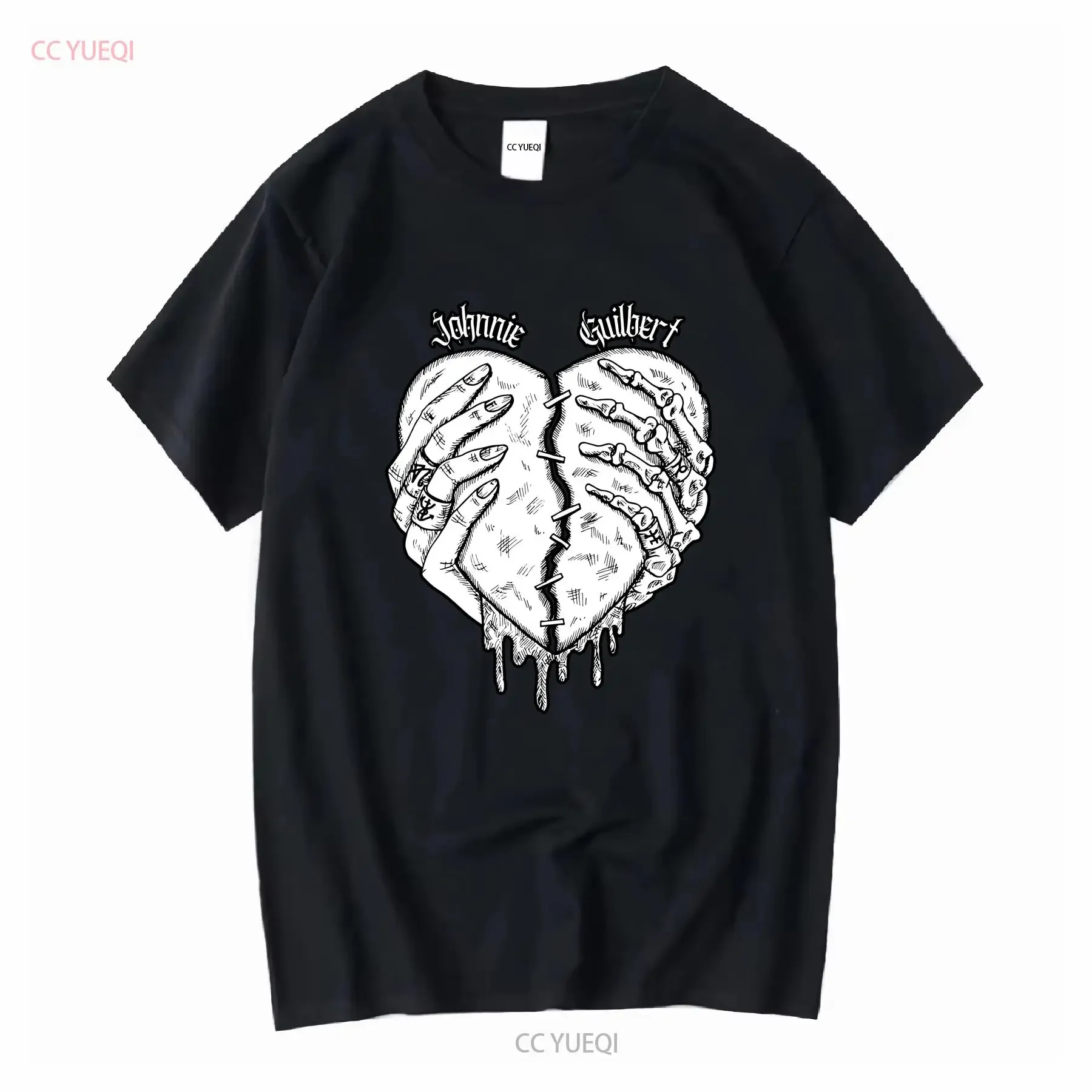 Johnnie Guilbert T Shirt mangas compridas ou curtas vintage lavado unissex roupas de grife Top para uso diário gráfico macio