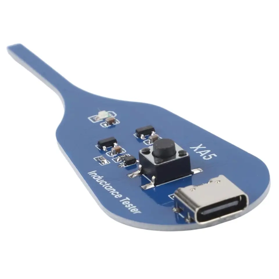 Mini probador de inductores para teléfono/PC, alimentado por Type-C, herramienta de alta precisión para prueba de bobinas en placas base con indicador LED 6
