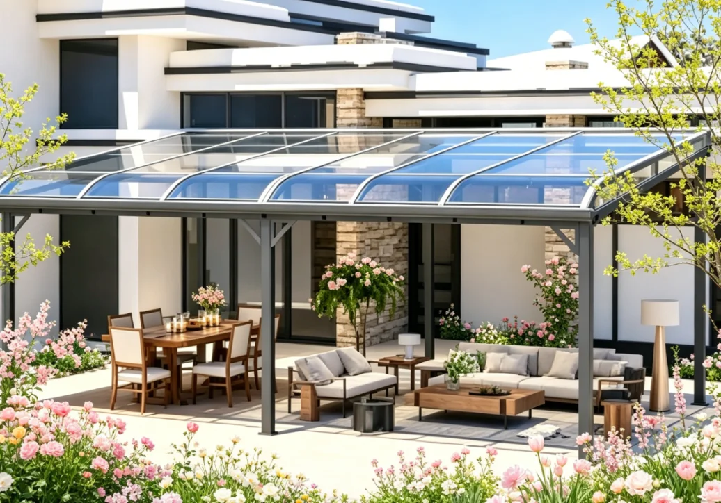 

Luxury Aluminum Louvered Pergola Permanent Hard Roof Gazebo Electric Sunshade Waterproof UV Resistant Weatherproof Outdoor