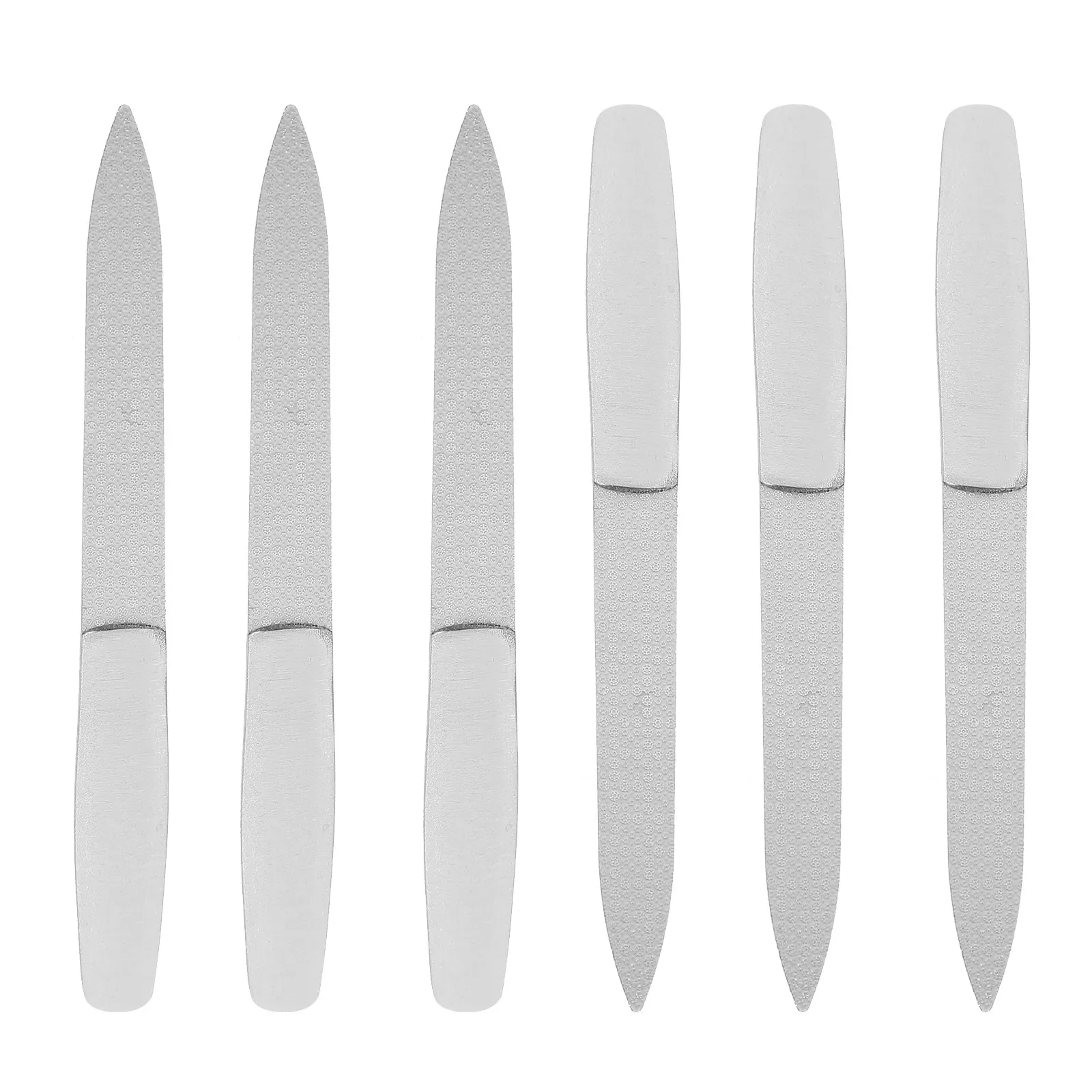 

Набор из 6 пилок для ногтей из нержавеющей стали, прочные, износостойкие, для маникюра, для придания формы и сглаживания натуральных ногтей