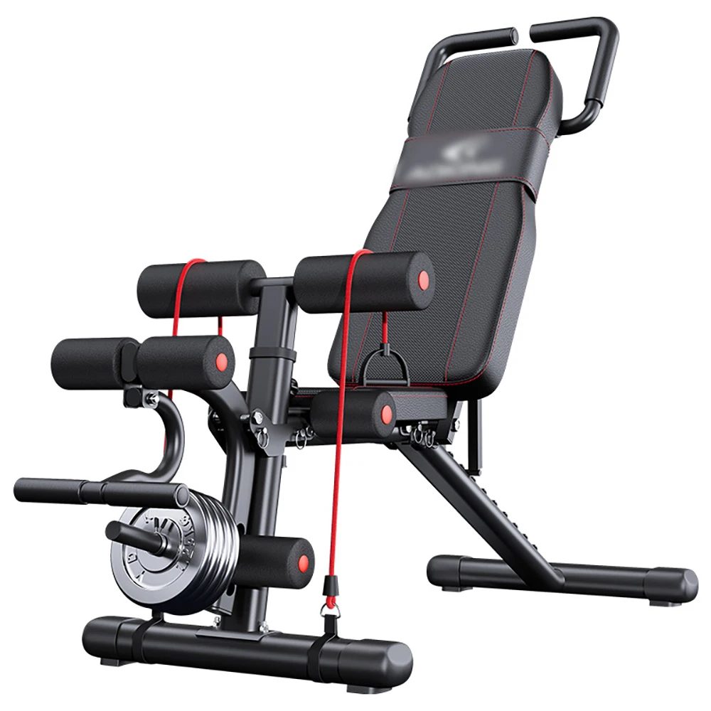 Dumbbell Bench Bench Push-Up Home Fitness Chair Sit-Ups Auxiliary Equipment Men Barbell Folding Multifunctional Fitness Bench