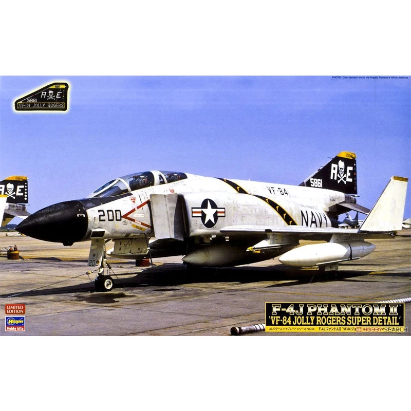 Hasegawa 51044 ثابت تجميعها نموذج لعبة 1/48 مقياس للولايات المتحدة F-4J فانتوم الثاني VF-84 هيكل عظمي سرب مقاتلة نموذج