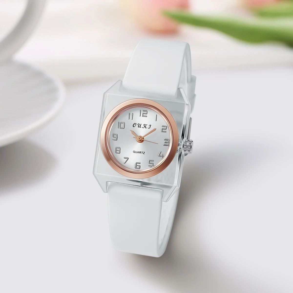 ساعة نسائية كوارتز ساعة يد بحزام سيليكون ساعات نسائية موضة ساعات للسيدات ساعة مهرجان هدية عيد الحب