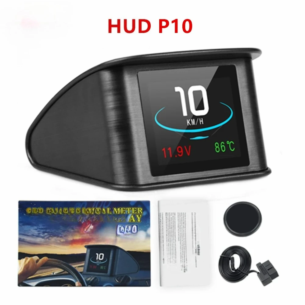for Diagnostic Tool HUDP10 Automobile On-board Computer Car Digital GPS OBD Driving Head Up Display Speedometer Temperature