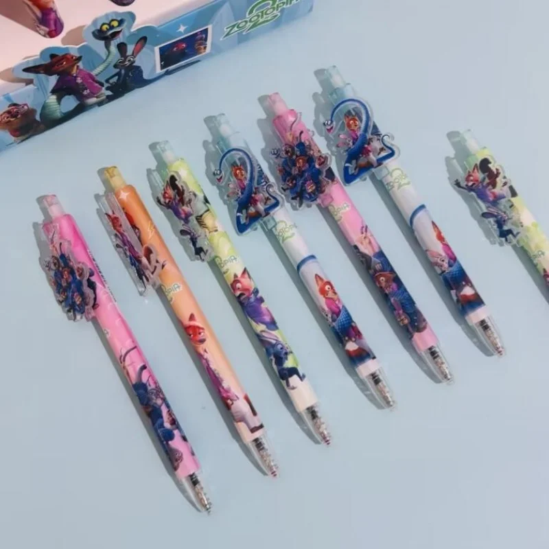 

48PCS/ лот KAWAII DISNEY ZOOTOPIA пресса гель ручки милые 0,5 мм черные чернильные нейтральные ручки подарок канцелярских принадлежностей офисных школьных принадлежностей