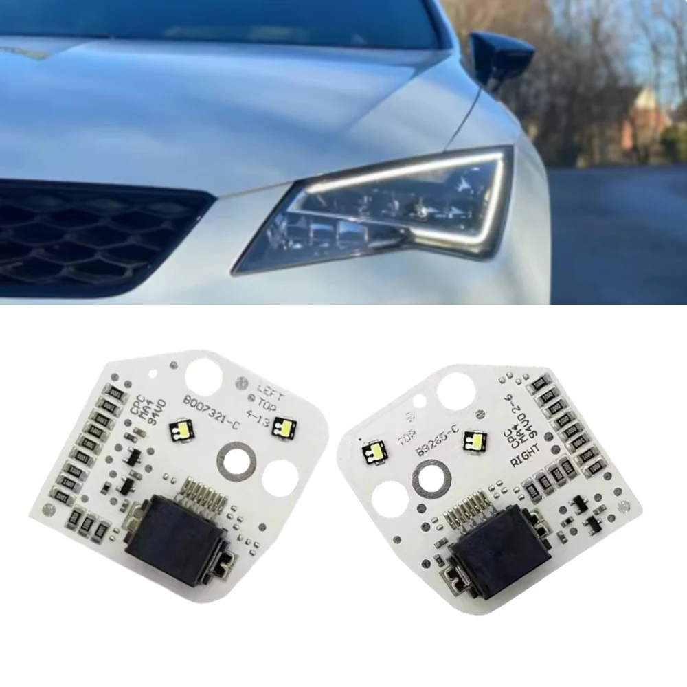 

Ярко-белая плата DRL 5F 0941475 5F 0941476 Для Seat Loen MK3 5F Cupra фара дневного света замена автомобильного аксессуара