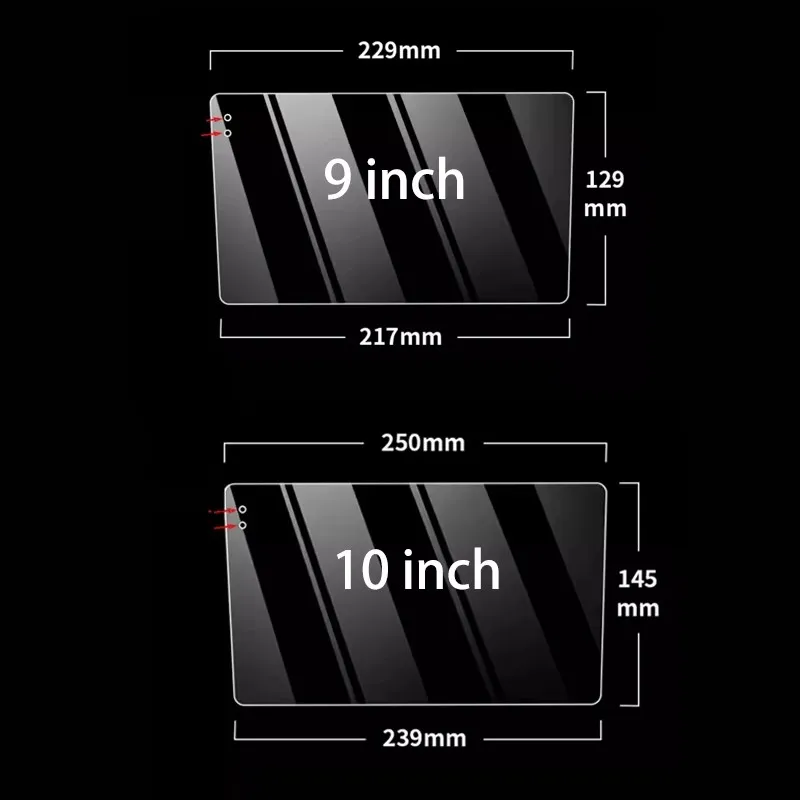 9 10.1 Inch Car Tempered Glass Protective Film Fit For Car Radio Stereo DVD GPS Touch Full LCD Screen Accessories Car Interior