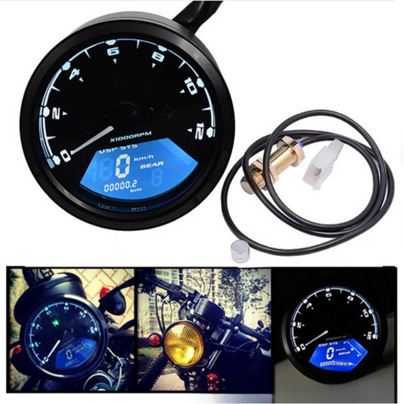 

Motorcycle Instrument Baboon LCD Instrument Motorcycle Odometer Tachometer Speedometer LCD Fuel Gauge