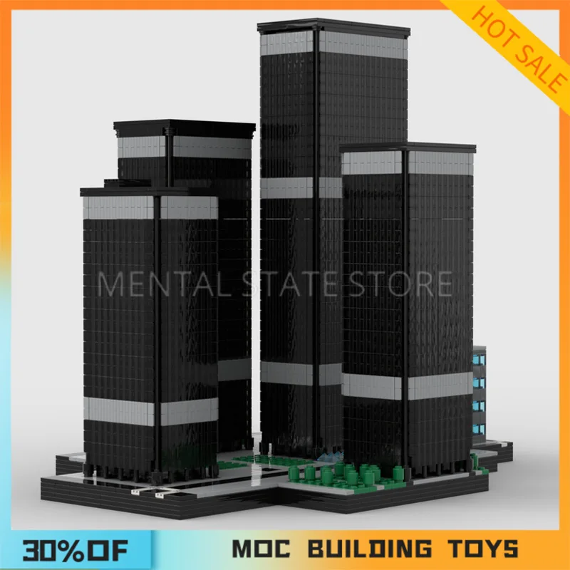 11015 pçs personalizado moc toronto-dominion centro blocos de construção tecnologia tijolos montagem criativa educação brinquedos presentes do feriado