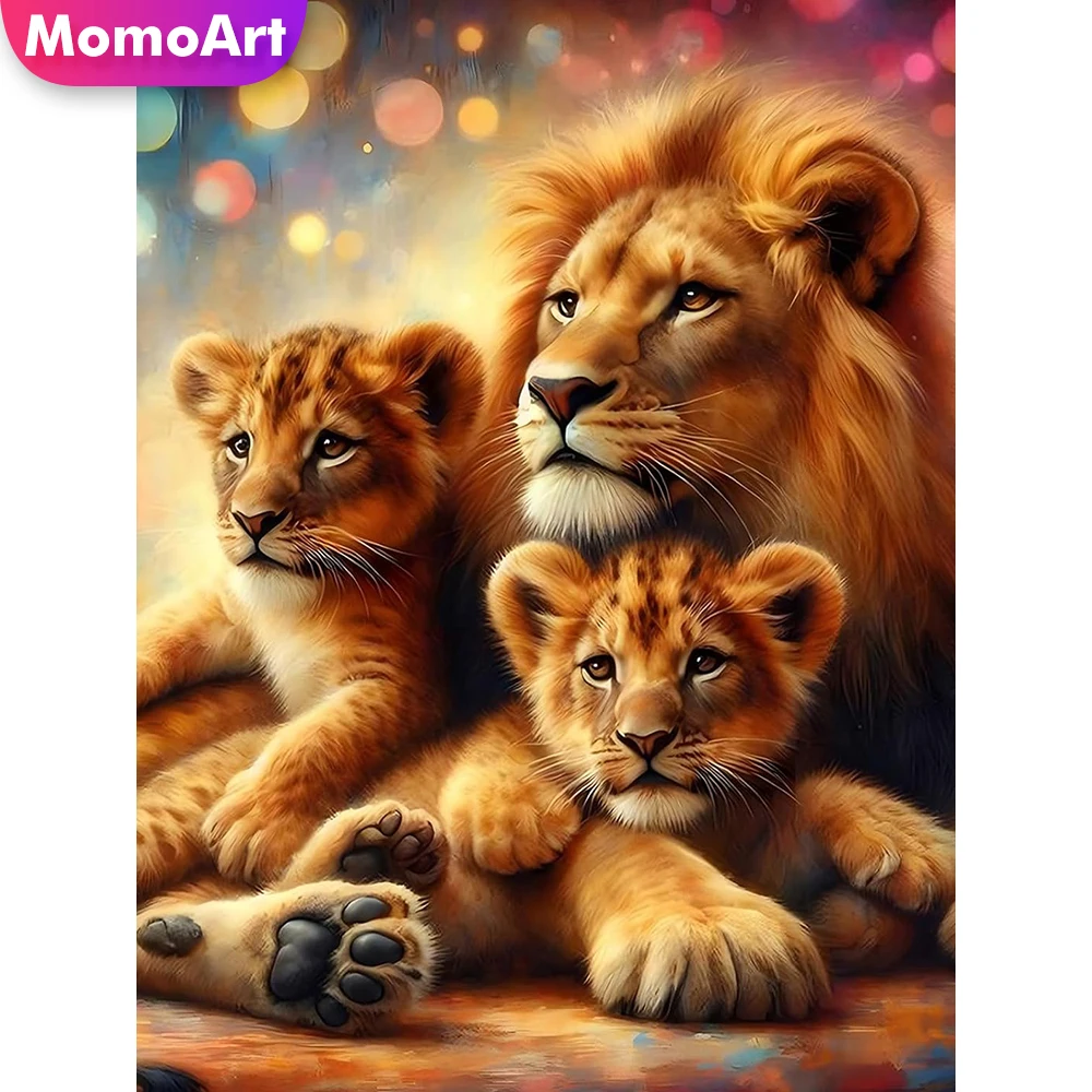 

Новинка! Алмазная мозаика Momoart: Лев. Набор для творчества DIY: алмазная живопись, стразы, вышивка крестом, рукоделие.