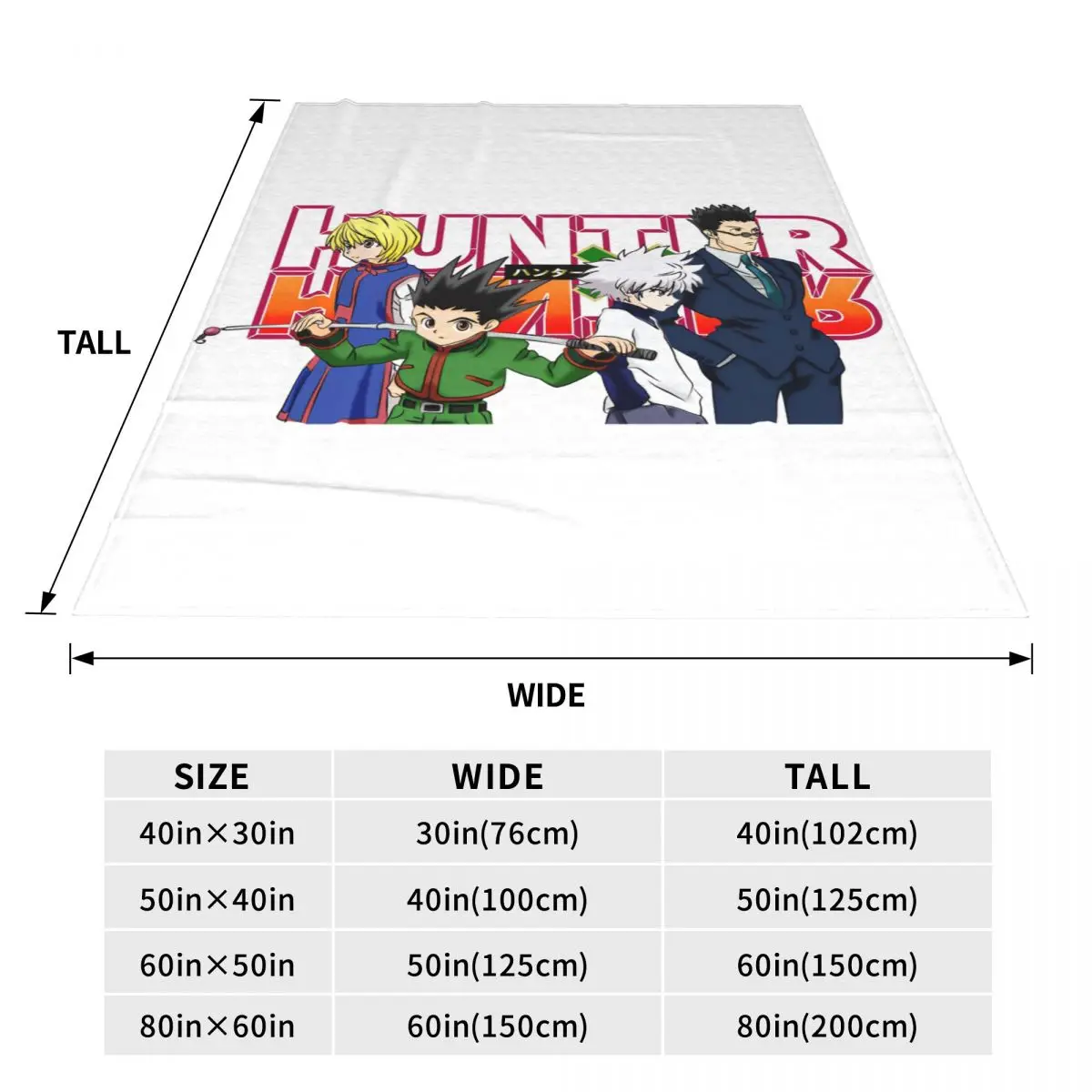 HxH Anime HunterxHunter Cartoon Warm Soft Blanket Manga Office Plush Throw Blanket Bedroom Flannel Bedspread Sofa Bed Cover