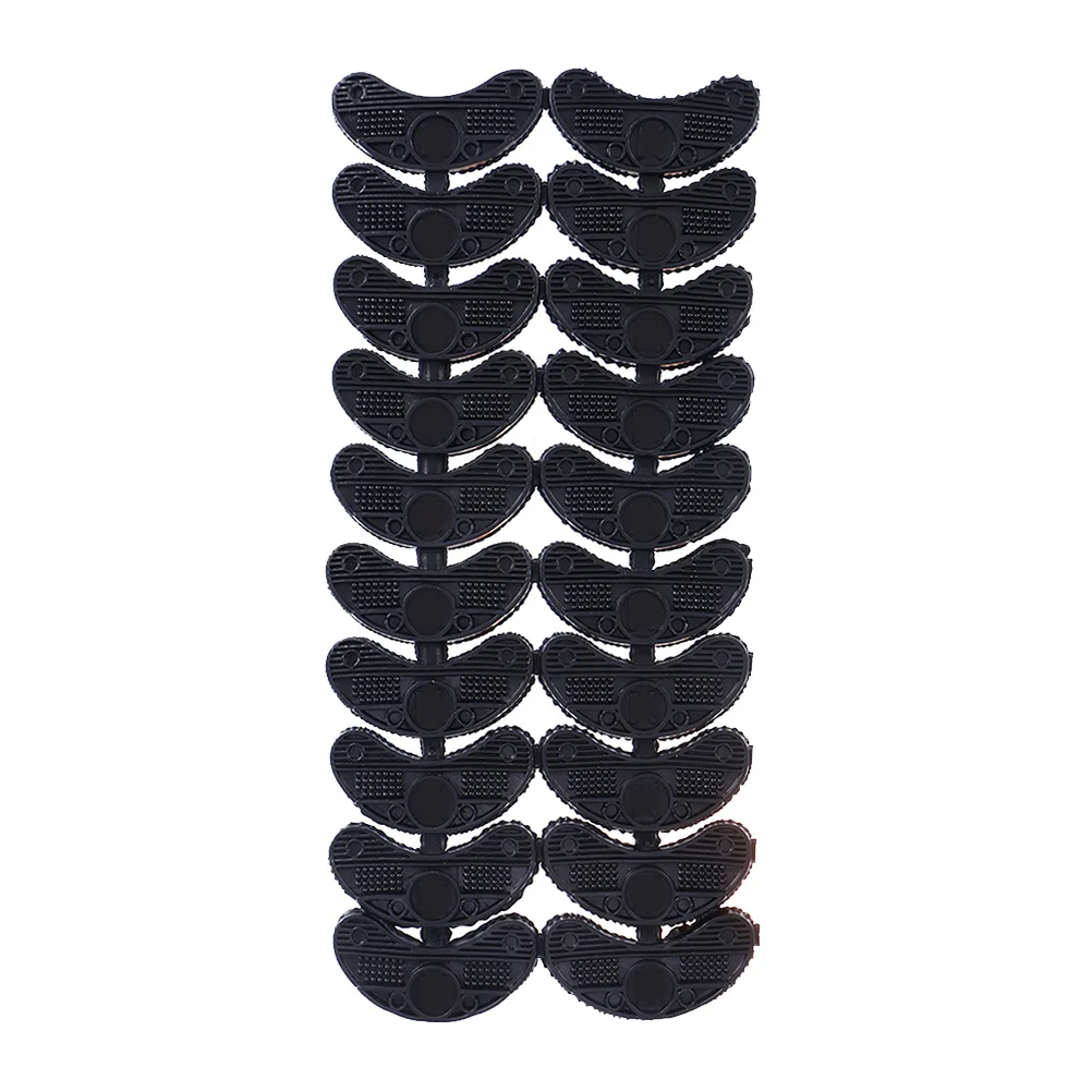 Coussinets de talon noirs, 20 pièces, Inserts arrière, protecteurs, semelles de coussin, doublures antidérapantes, caoutchouc épais, outils de soins des pieds durables