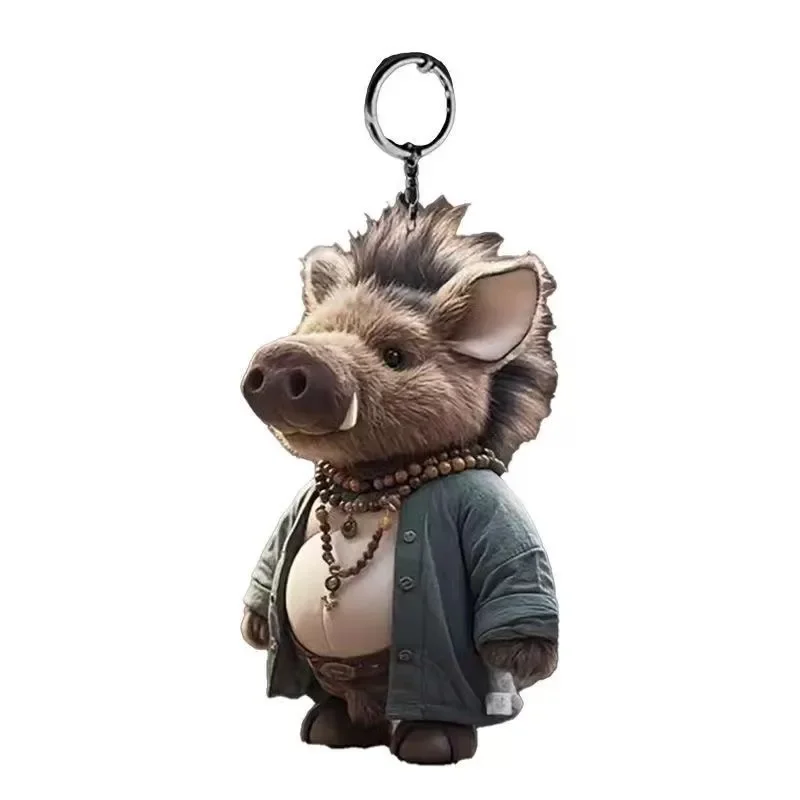 Juego de peluche de 15cm, mito negro: Wukong, lindo colgante de Zhu Bajie, juguete de peluche para niños, Fans, Cosplay, cumpleaños, vacaciones, regalos de Navidad, recoger