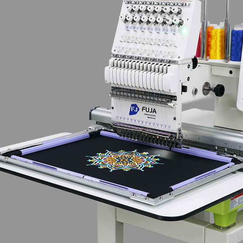 Multi logotipo automático China sombrero ordenador de un solo cabezal 12 15 agujas máquina de bordar Bordadora máquina computarizada Industrial
