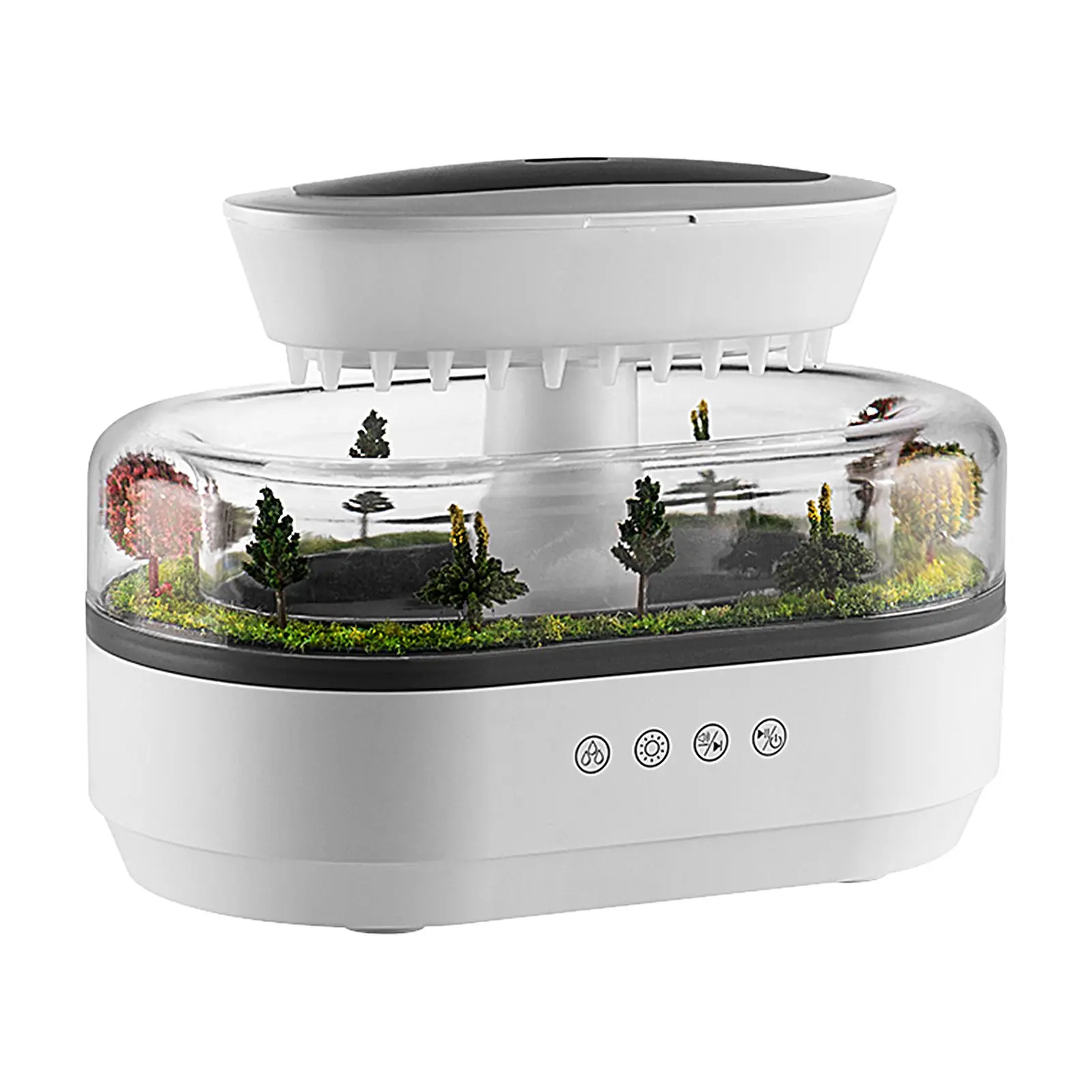 

20.6*12*15.5cm Mini Humidifier Color Changing Humidifier Air Purifier Landscape Diffuser Multi-Functional Design