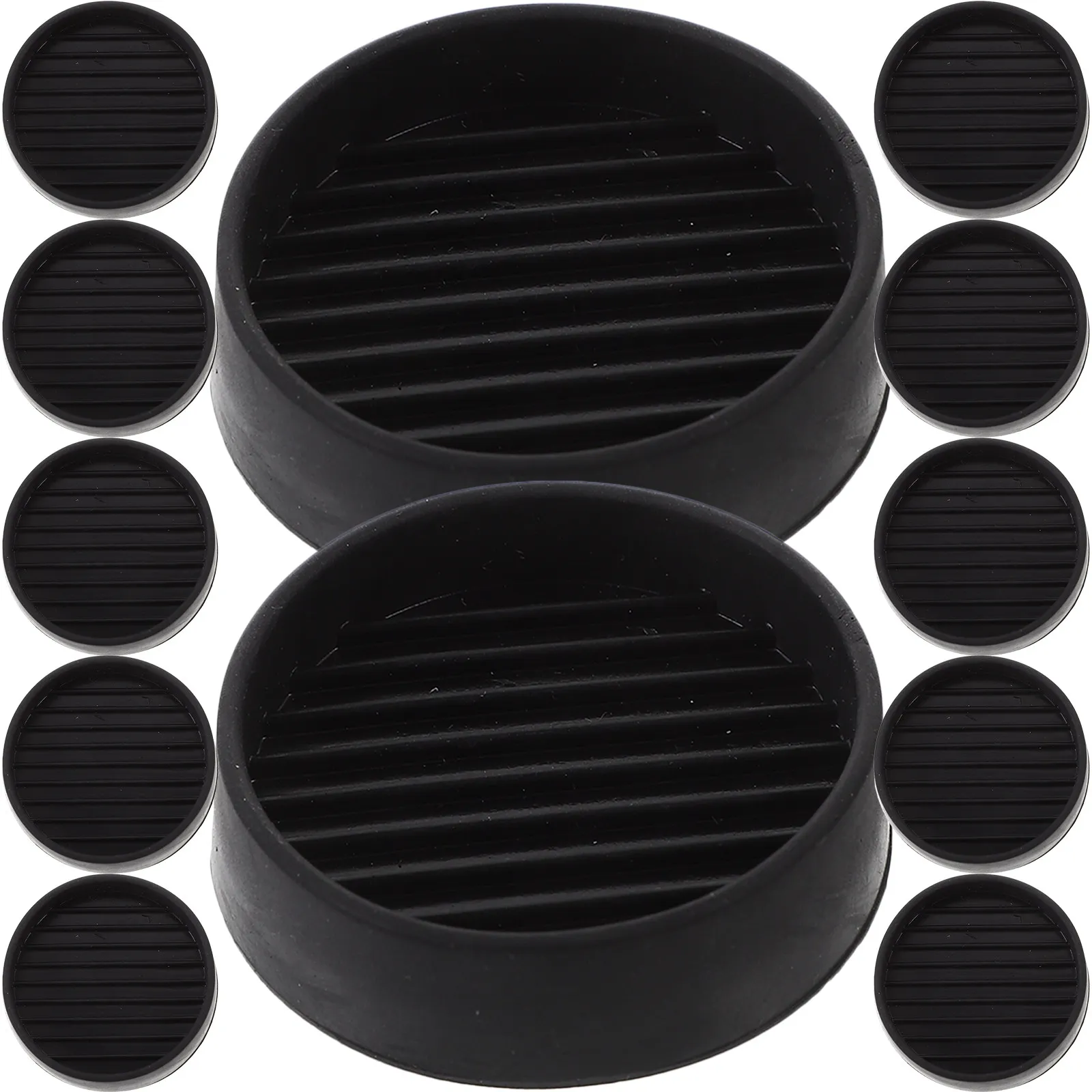 12Pcs Furniture Wheel Caster Cups Rubber Chair Table Leg Protectors Anti-Skid Covers for Hardwood Floor Rolling Furniture