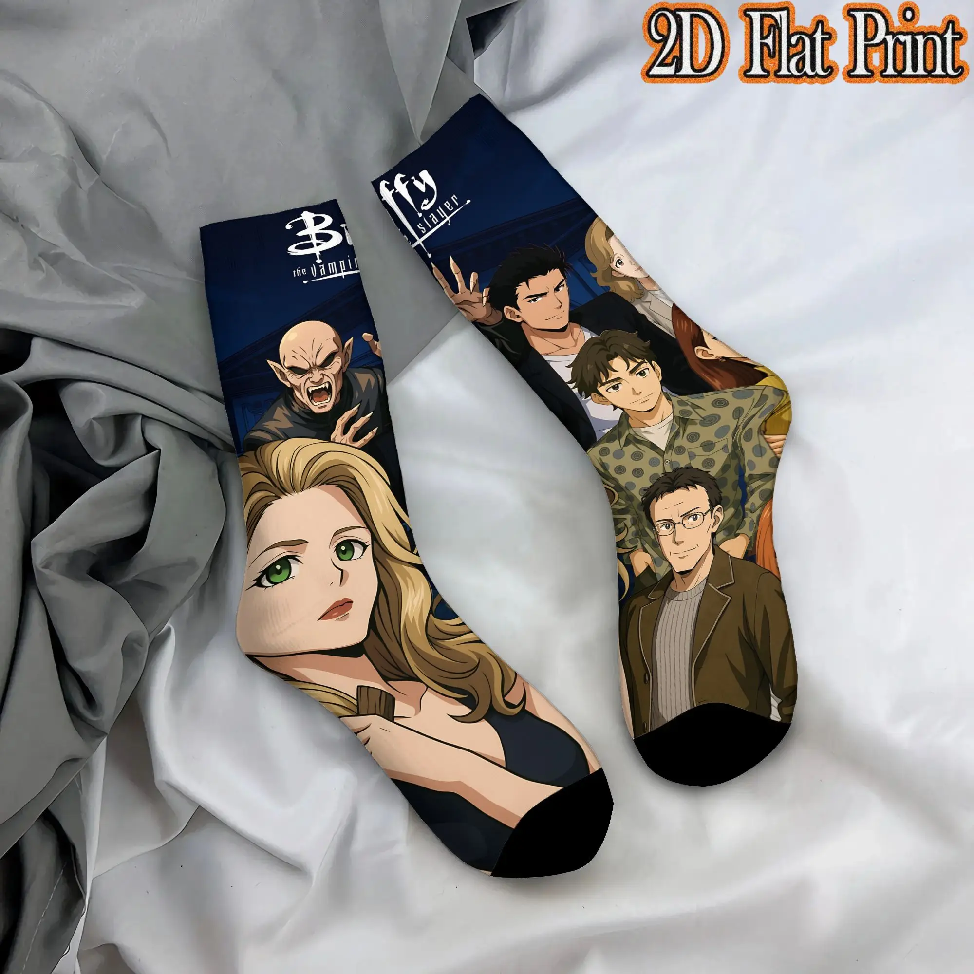 Vampire Slayer Buffy Retro  Street Style Novelty Seamless compression Winter Sock Sports Socks