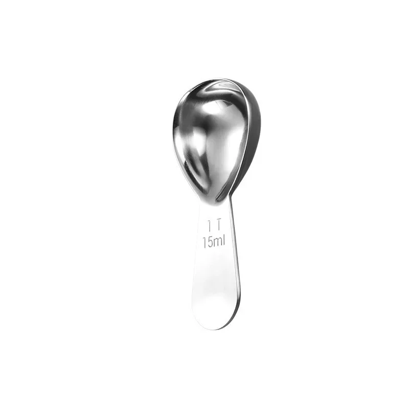 Koffieschep, 304 roestvrij staal maatkoffieschep Eetlepel Eetlepel met korte steel Maatlepels voor koffie / suiker