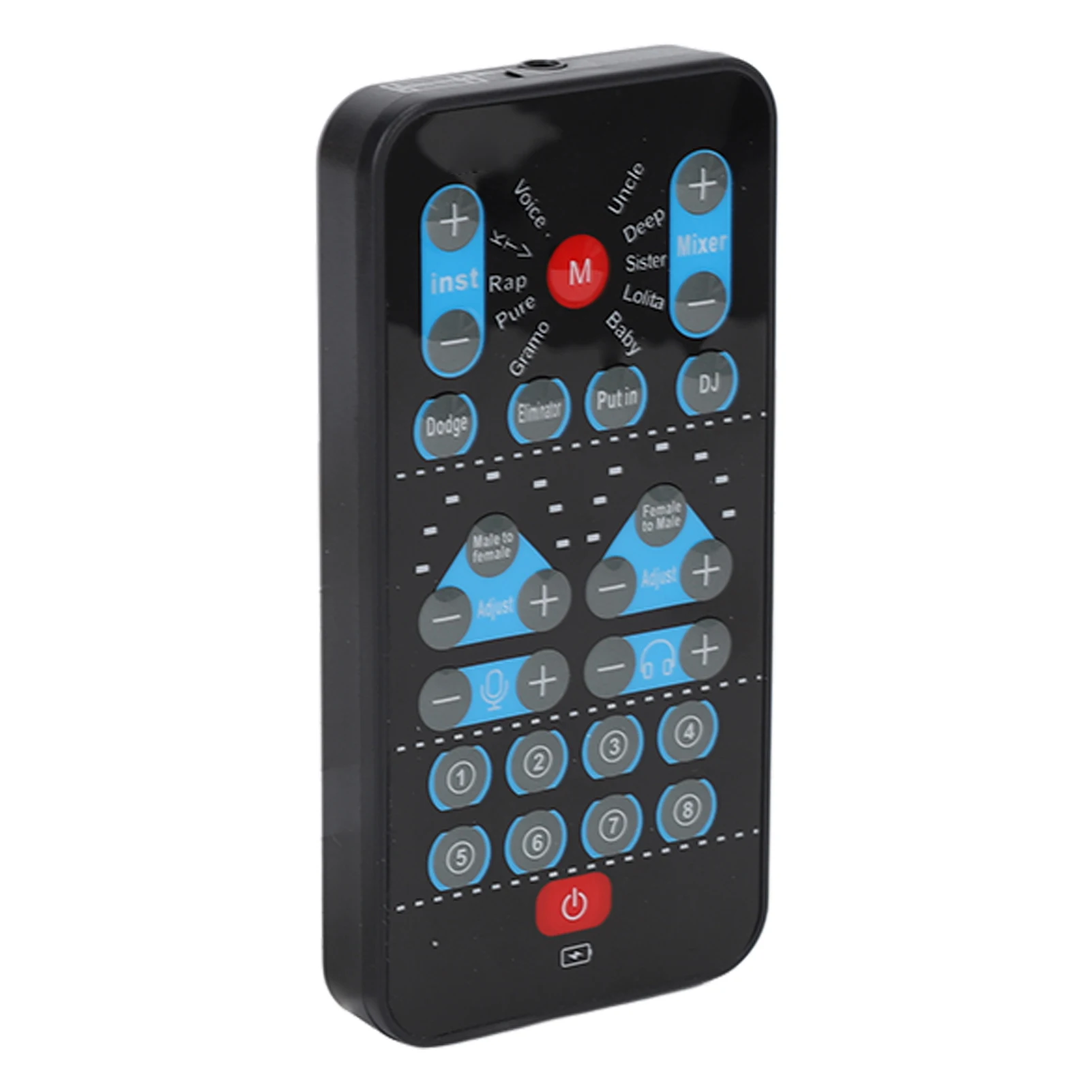 Mini Voice Changer 8 Sound Effects Support Multi Languages Beautification Handheld Sound Card for Mobile Phone Computer