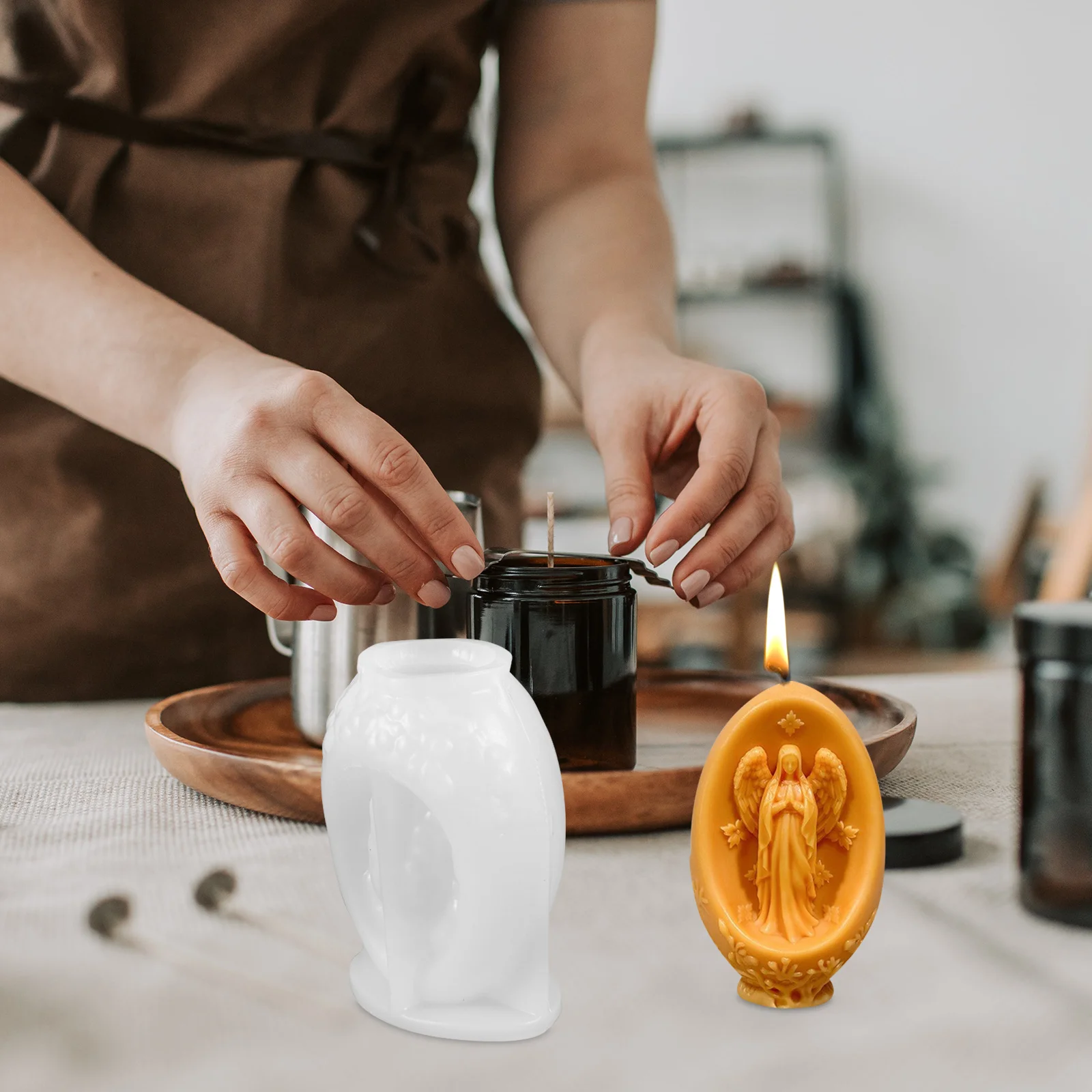 

Easter Mold Silicone Jesus Themed DIY Aromatherapy Making Mold for Wax Scented Stones and Home Decorations