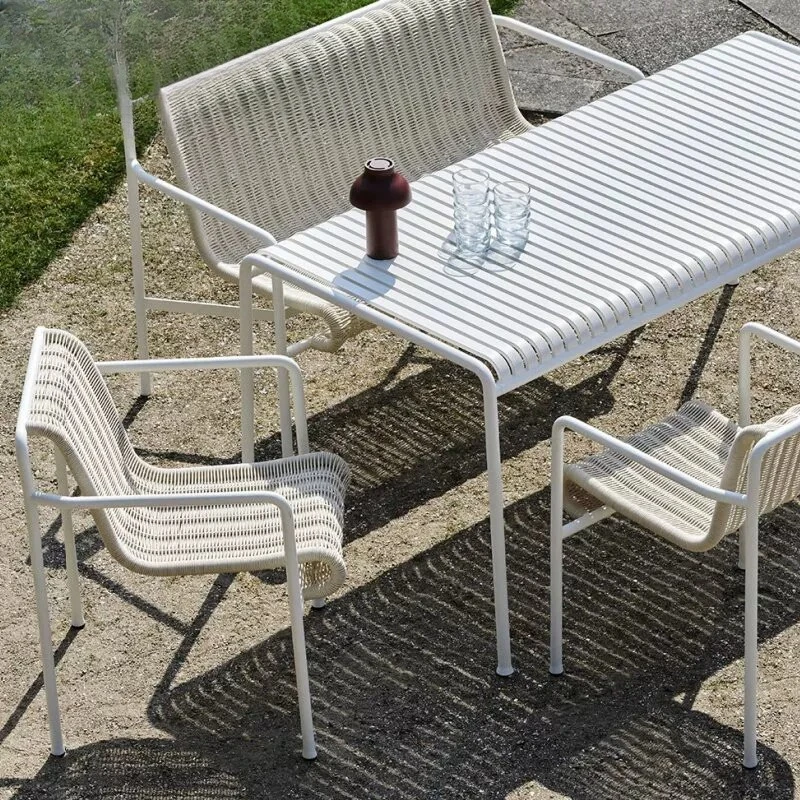 Modern simple aluminum alloy outdoor tables and chairs courtyard balcony garden hotel resort leisure furniture