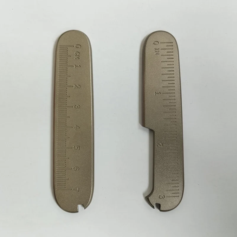 Custom Titanium Made Knife Handle Patches Scales For 91MM Victorinox Swiss Army Knives With Ruler Grip DIY Make Accessories Part