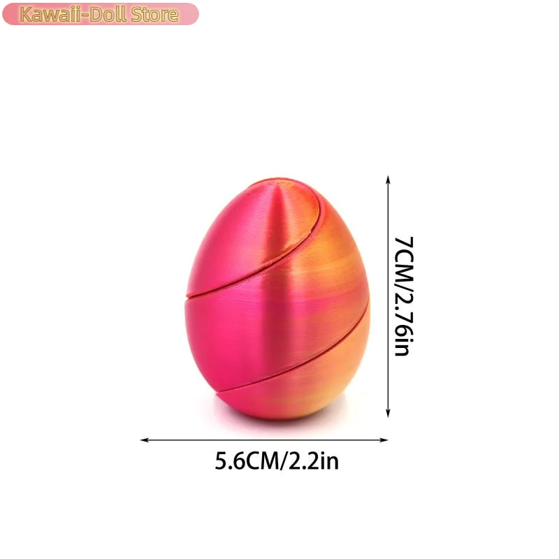 1Pc 3D Print Spiral Eggs Impossible Shuttle Toys Passthrough Sculpture Mini Vortex Thread Illusion Home Desktop Decor Toy