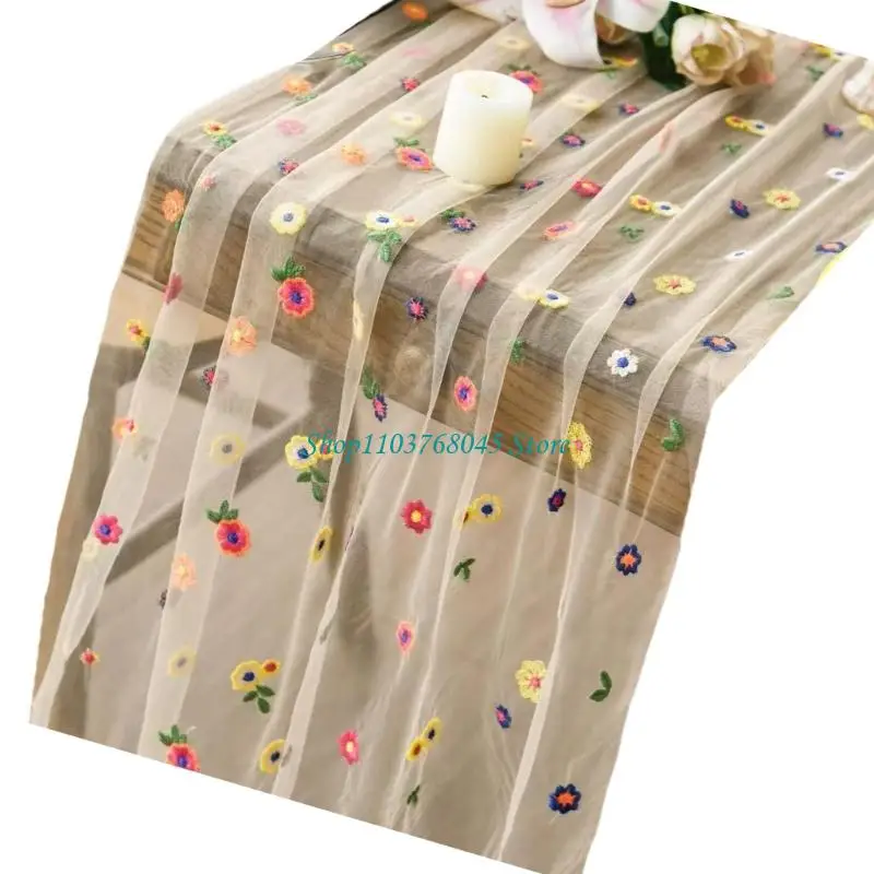 R53F bestickte Tischabdeckung Waschbarer Polyester für Festivalversammlungen – Detail 5