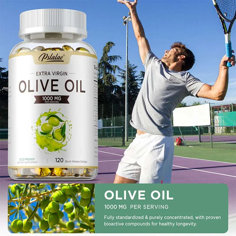 

Olive Oil Capsules - Antioxidant and Anti-aging, Enhance Immune Function, Improve Cell Energy, Support Brain and Heart Health