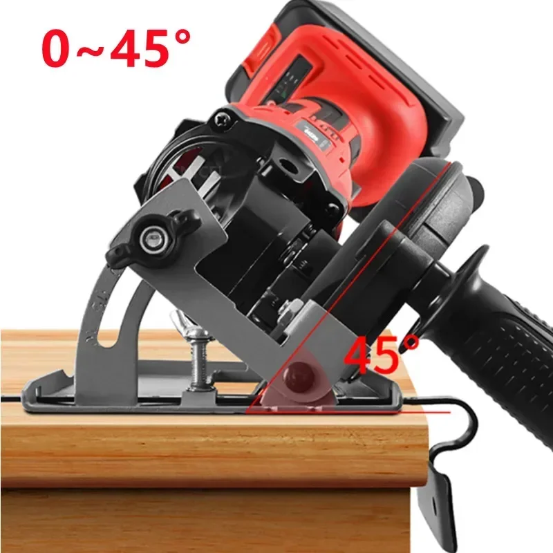 Dust Free 45° Adjustable Cutting Depth Positioning Bracket Angle Grinder Retrofit Cutting Machine Slotting Base for 100-125MM