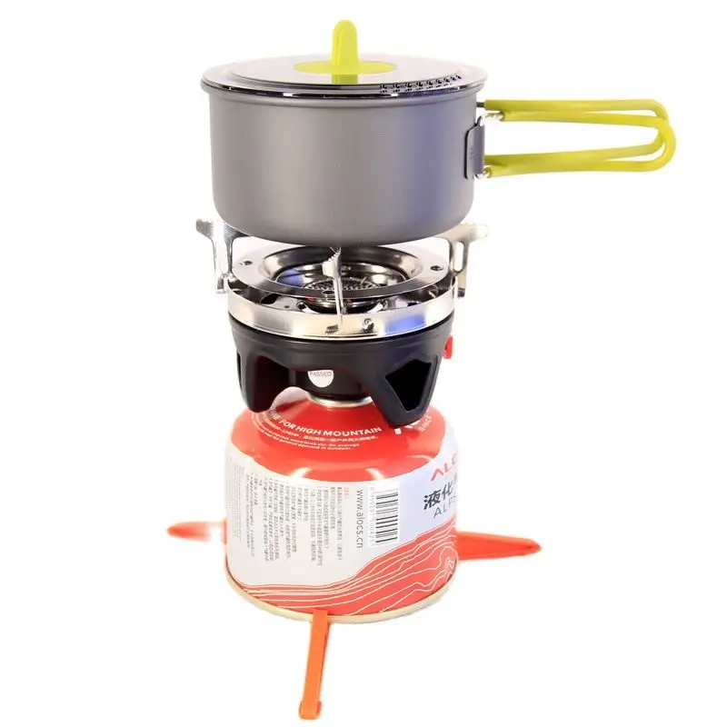 Camping Cooking System Gas Stove Pot Combine Set Energy Saving Ultralight Pots Gas Stove Set