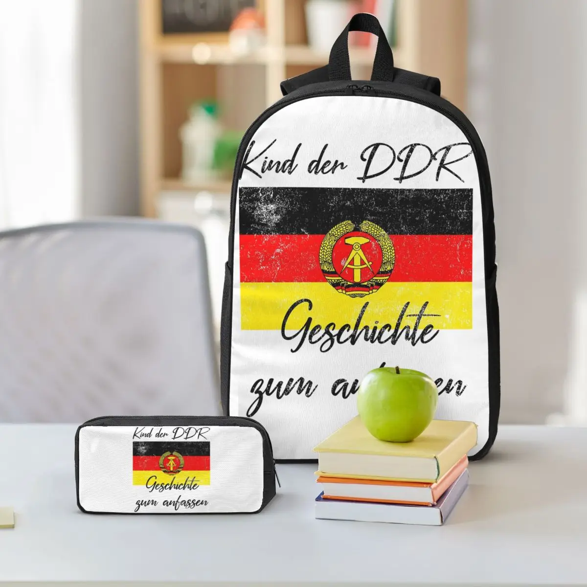 Child Of The GDR Wallfall November 9, 1989 Backpack BookBag School Bag Shoulder Bags 3ps Insulated Lunch Bag Pencil Case