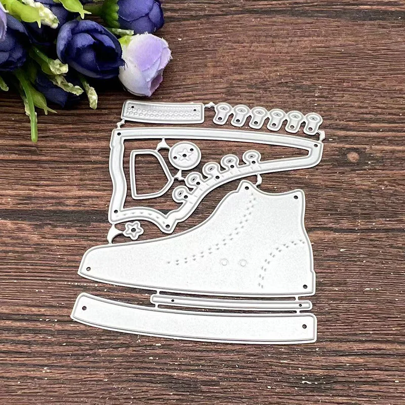 3D śliczne trampki tło ramki metalowe wykrojniki szablony dla DIY Scrapbooking dekoracyjne wytłaczanie rzemieślnicze szablon