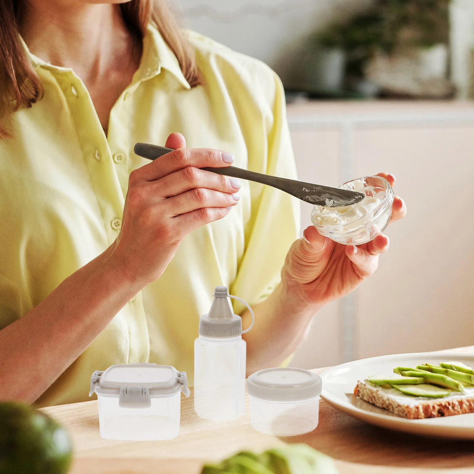 Juego de 12 recipientes para salsa, cajas portátiles para condimentos, mini recipientes para salsa a prueba de fugas para barbacoa, camping, almacenamiento en la cocina, cajas para condimentos