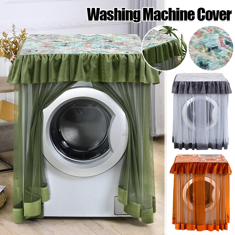 

Универсальный чехол для стиральной машины с барабаном, кружевная сетка, домашний декор, передняя загрузка, стиральная машина, пылезащитные чехлы, бытовой пылезащитный чехол, ткань