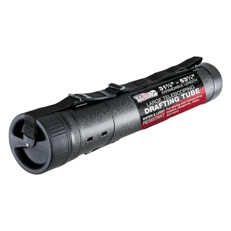 

Large Poster Tube - Telescoping Adjustable 3-5/8" to 53-3/4" - Durable 5-/" Diameter Storage Tube - Art Poster Carrier Holder a