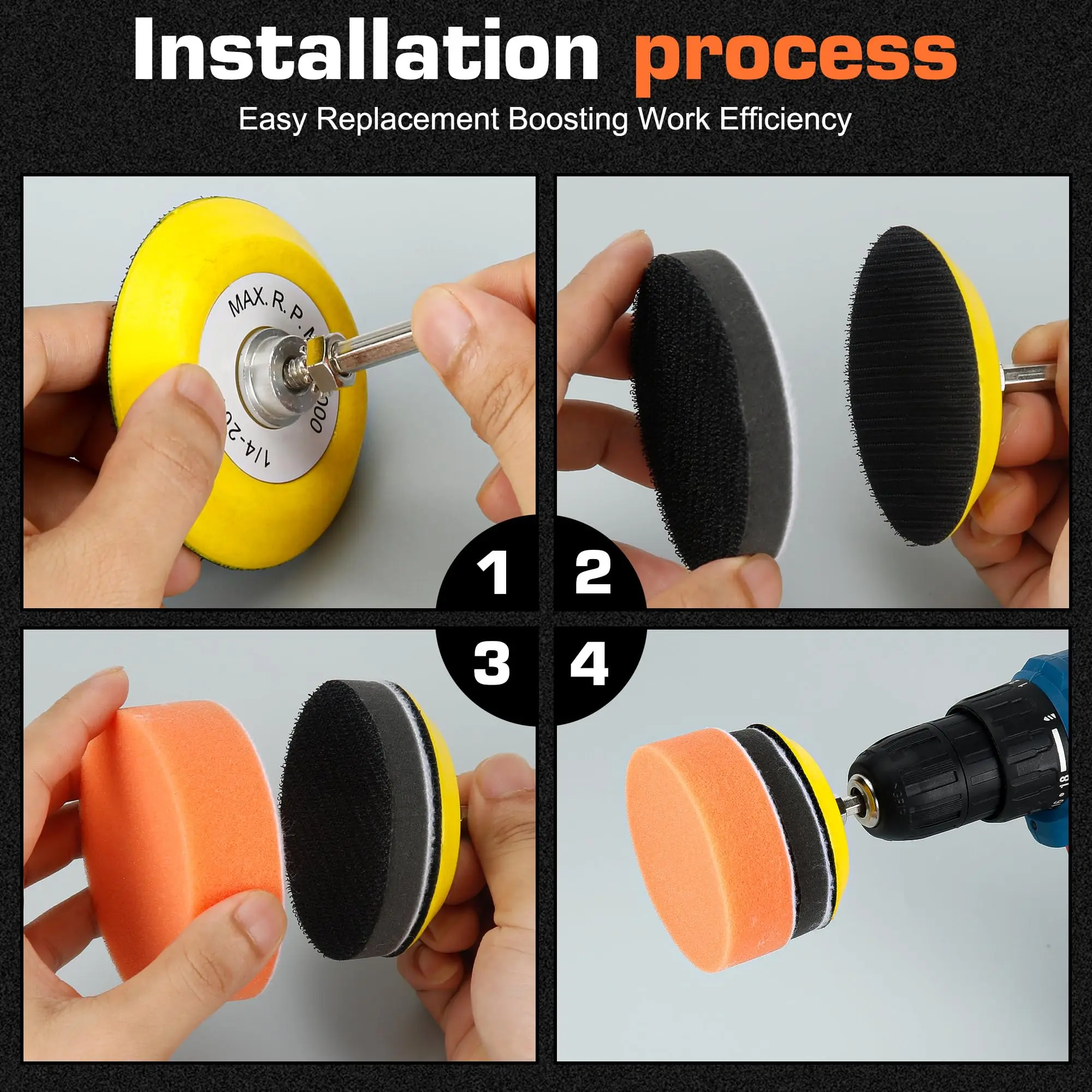 3インチヘッドライト修復キット137個入り、ウェット/ドライサンドペーパー、インターフェースパッド、研磨スポンジ付き、自動車、金属、ガラス、樹脂、木材用