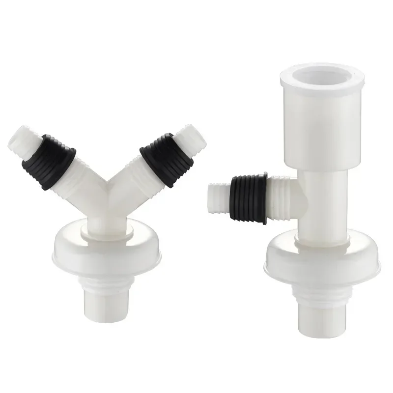 Washing Machine Drain Pipe Three-way Washbasin Sewer Tee PVC Drainage Pipe Floor Drain Connector Y-type Bifurcated Three-head