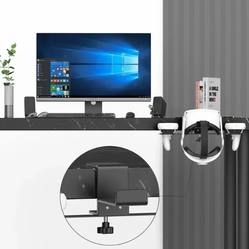 

Pure Aluminum Alloy Deskside Stand Space Saving Simple Station For Meta Quest 3/Oculus Quest 2/ VR Accessorie